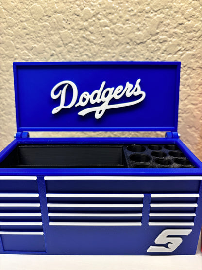 Mini Toolbox Desk Organizer – Pen & Business Card Holder